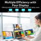 Triple Screen Portable LCD Backlit Monitor FHD Display Secondary Screen Connected to Notebook with 1 Cable sub screen Extender