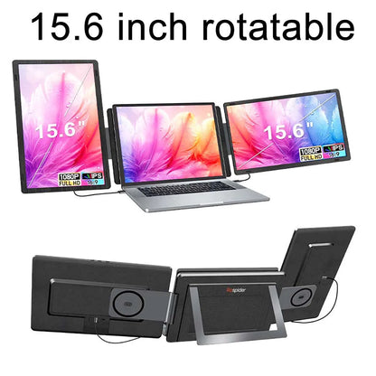 14 inch FHD IPS LCD Dual Portable Gaming Monitor Backlit Dual Triple Screen Extender High Definition for Enhanced Productivity