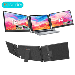 14 inch FHD IPS LCD Dual Portable Gaming Monitor Backlit Dual Triple Screen Extender High Definition for Enhanced Productivity