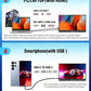 14'' Portable Dual Monitor 1.2K 1920*1200P Stacked Foldable Dual Screen For PC Laptop Screen Extender  180° Automatic Rotation