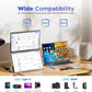 14'' Portable Monitors Dual Screen1920*1200 1.2K Triple Pc Display Laptop Screen Extender Folding Stacked Dual Monitors