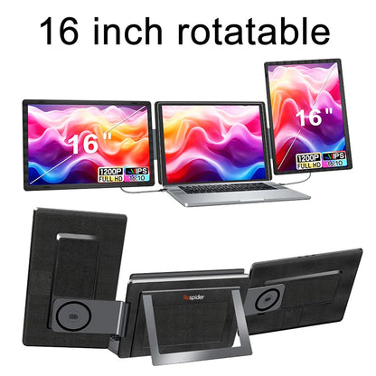 14 inch FHD IPS LCD Dual Portable Gaming Monitor Backlit Dual Triple Screen Extender High Definition for Enhanced Productivity