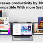 Amoudo14 Inch Dual Portable Monitor 1920*1080P IPS Portable Triple Monitor with USB-C Port for 14-16.5" Laptops Windows/Mac Xbox