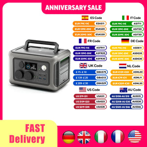 ALLPOWERS Portable Power Station R600, 299Wh LiFeP04 Battery with 2x 600W (1200W Surge) AC Outlets for Outdoor Camping RV Home