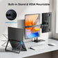 18.5" Portable Dual Monitor for Laptop Screen Extender FHD 1080P Dual Display with VESA 360° Folding Stacked Tripl
