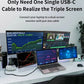 DLN 16 inch 2.5K Dual Screen Portable Monitor 1600P 60Hz High-Definition Dual Triple Display Extender For Home Office & Wins