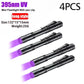 UV Flashlight 395nm Ultraviolet Torch With Pen Clip Portable AAA Batteries Used Violet Light Pet Urine Scorpion Detector UV Lamp