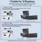 Rospider 18.5 inch Triple Screen Extender 1080P IPS Portable Monitor Gaming Display for 12 to 18 inch Laptop MacBook Windows