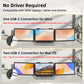 Amoudo14 Inch Dual Portable Monitor 1920*1080P IPS Portable Triple Monitor with USB-C Port for 14-16.5" Laptops Windows/Mac Xbox
