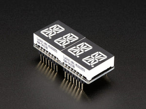 Adafruit 0.54" Quad Alphanumeric FeatherWing Display - Blue