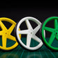 Kitronik White Wheels - Pair of White 5 Spoke Injection Molded ABS Wheels