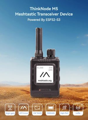 ThinkNode M5 Walkie-Talkie Pro - Meshtastic LoRa Signal Transceiver with ESP32-S3, 1.54” EPD Screen, GPS Function