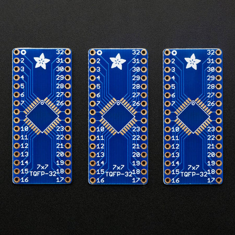 SMT Breakout PCB for 32-QFN or 32-TQFP - 3 Pack!