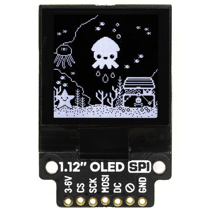 1.12" Mono OLED (128x128, White/Black) Breakout