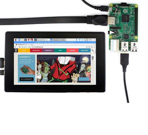 7" HDMI LCD (H) (1024x600), Capacitive Touch Screen with Black Case