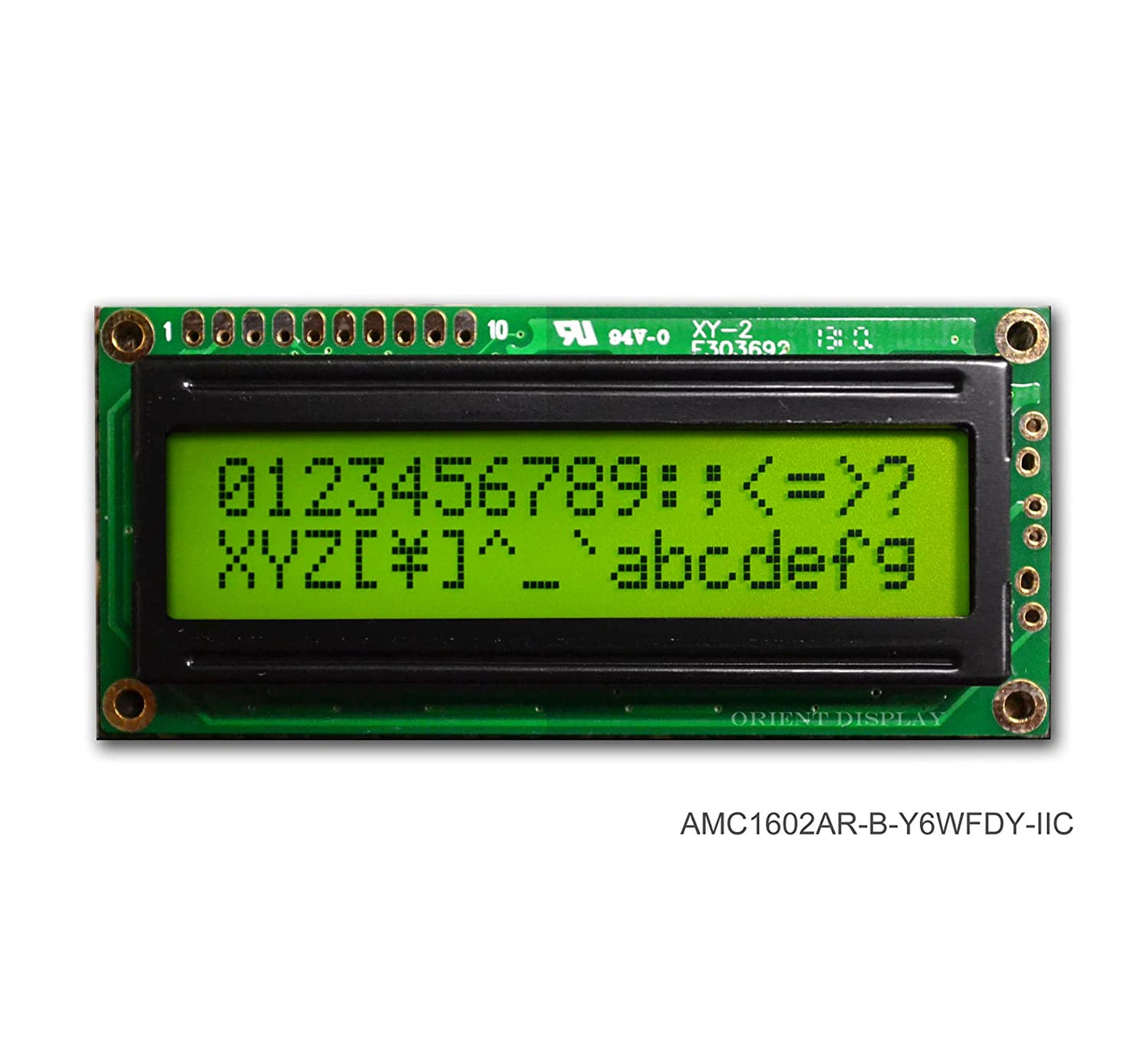 LCD Black on Yellow/Green