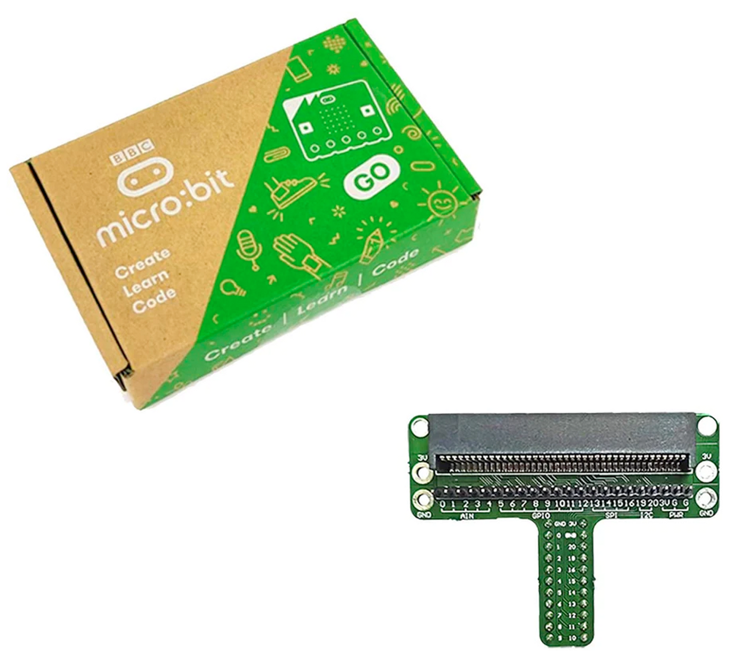 BBC Micro:bit v2 Go with Micro:bit Breadboard Adaptor