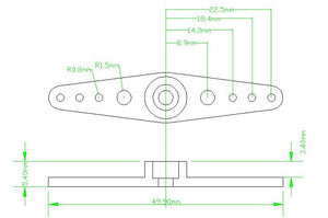 Aluminum Servo Arm Horn Spline 25T 5CM (FK-AP-4)