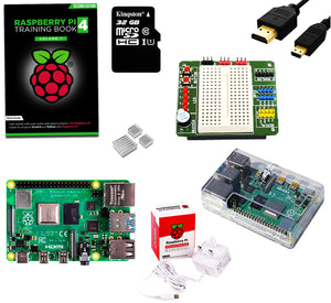 Raspberry Pi 4 Starter Kit with BreadPi & Training Book