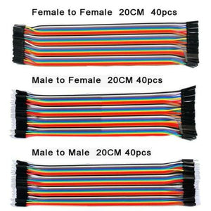 Jumper Wires - 40 x 6" FF, MM, MF Dupont Cables (3 Pack of 40)